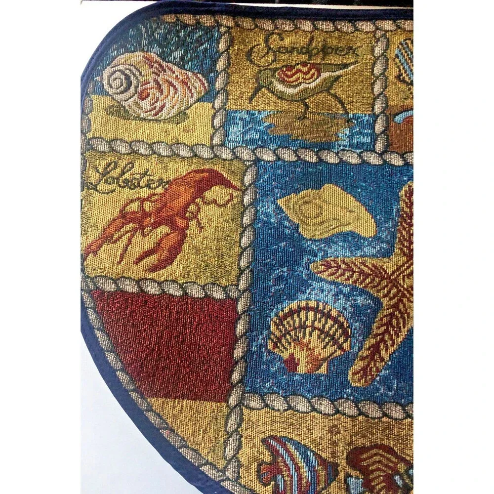 Nantucket Lighthouse Tapestry Nautical Accent Rug Skid-Resistant Beach House